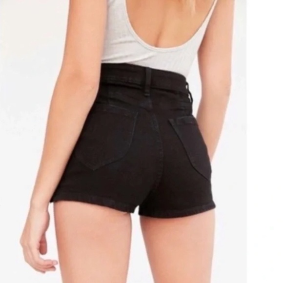 BDB URBAN OUTFITTERS BLACK ERIN  HIGH RISE SHORTS - 24 - Picture 1 of 17